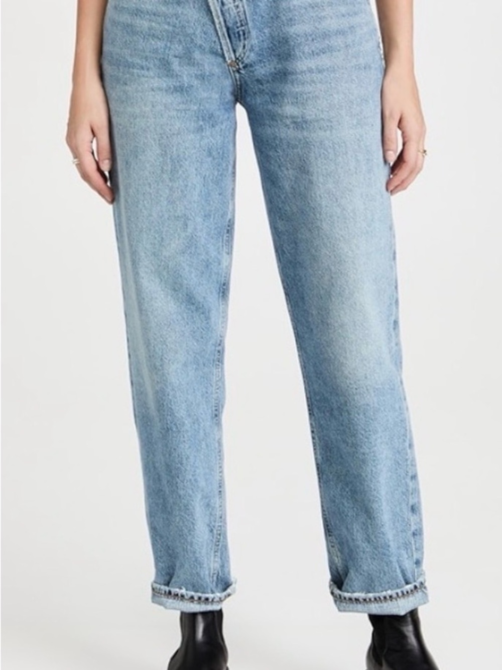 Agolde Light Wash Straight Leg Jeans